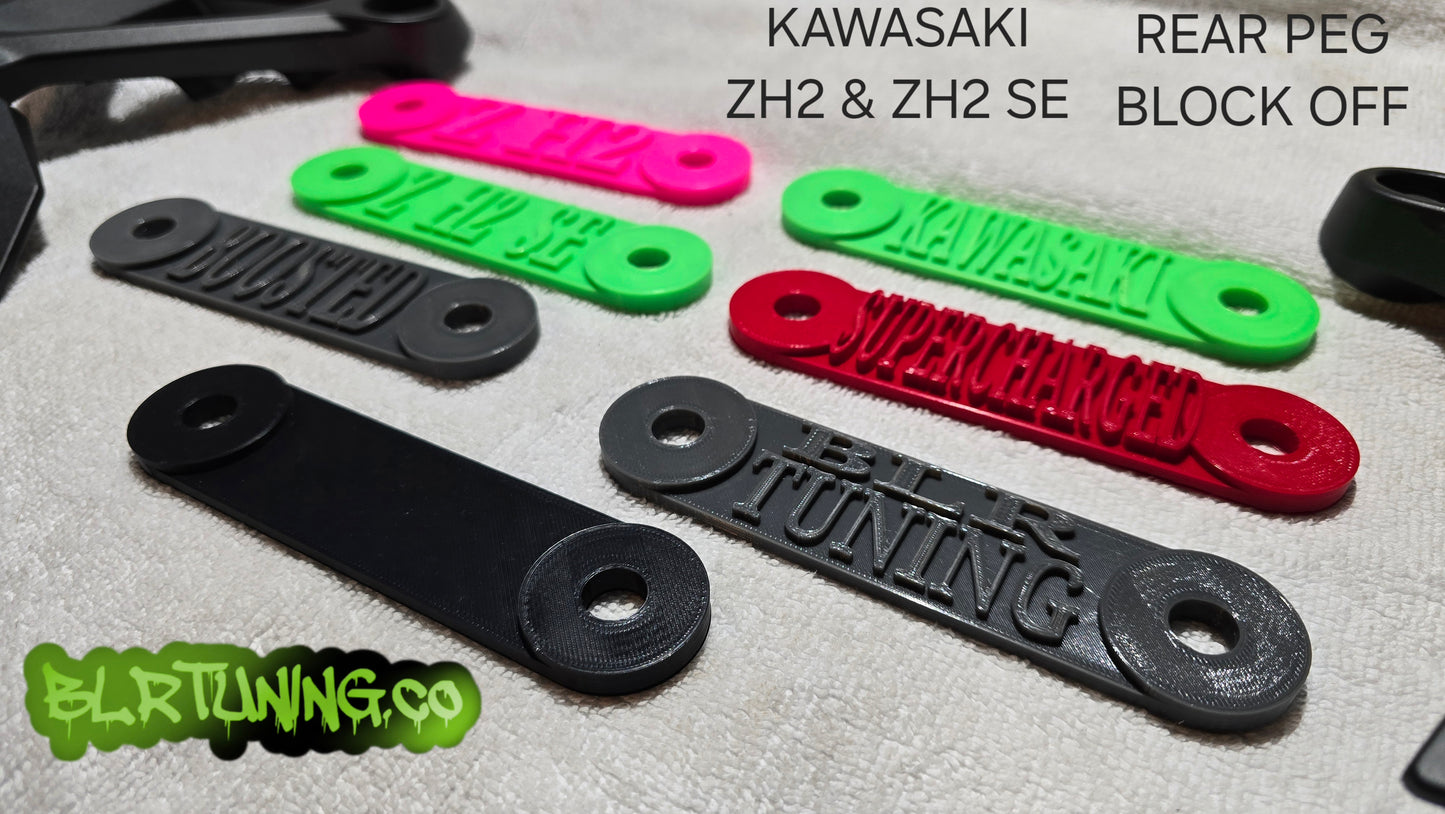 KAWASAKI Z H2 REAR PASSENGER PEG DELETE BLOCK OFF PLATES