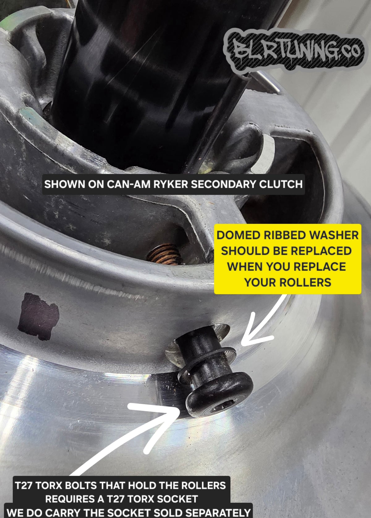 CAN-AM RYKER HEAVY DUTY SECONDARY CLUTCH ROLLERS AND DYNOJET POWER SERIES CVT BELT - PERFORMANCE REPLACEMENT BUNDLE - FITS 2019 - 2027 600 900 ACE SPORT RALLY