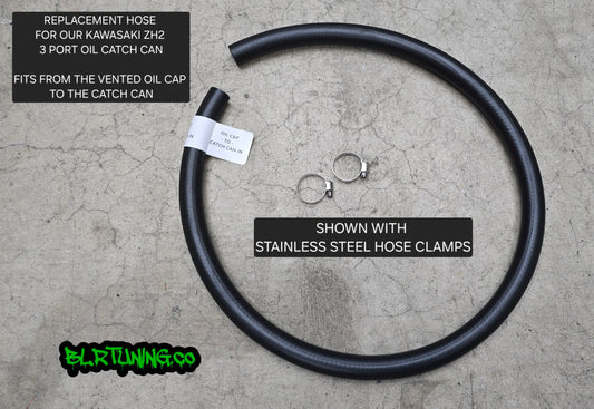 KAWASAKI ZH2 OIL CAP TO CATCH CAN REPLACEMENT HOSE - FITS BLR TUNING 3 PORT CATCH CAN