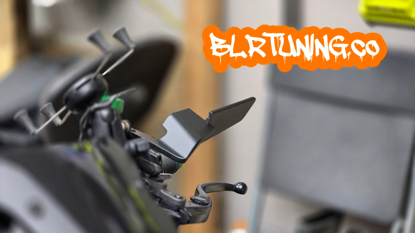 BLR TUNING Perch-Mounted Stealth Winglet Mirrors – Black Aluminum