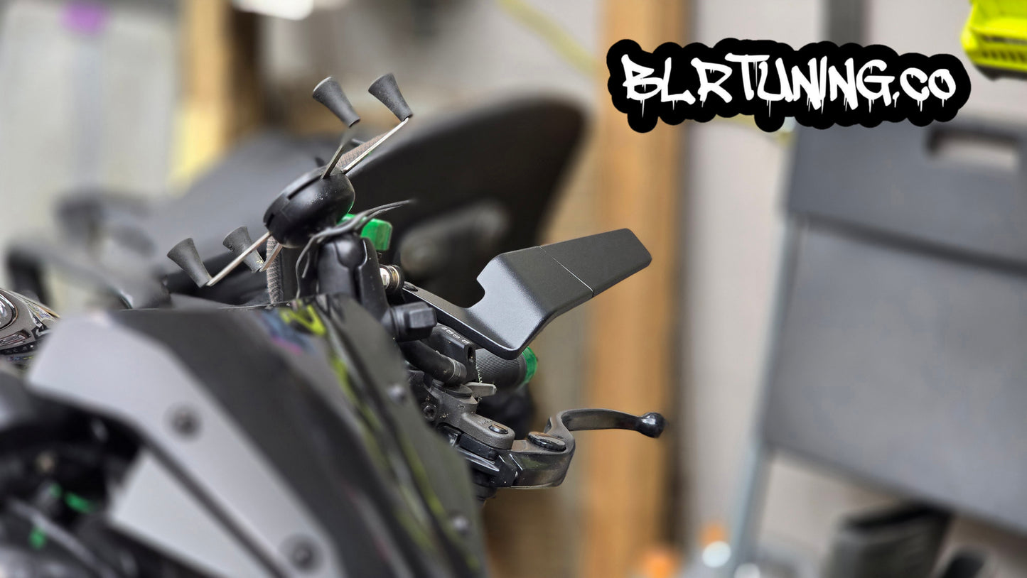 BLR TUNING Perch-Mounted Stealth Winglet Mirrors – Black Aluminum