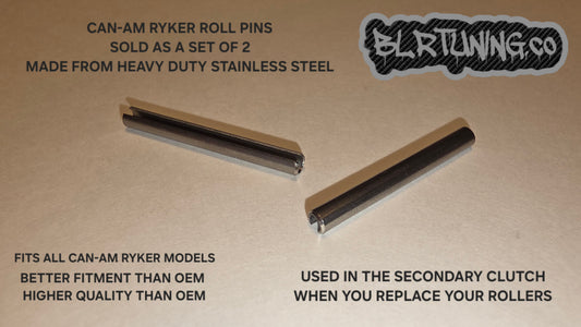 CAN-AM RYKER HEAVY DUTY STAINLESS STEEL SECONDARY CLUTCH ROLL PINS - FOR SECURING THE ROLL PIN BOLTS