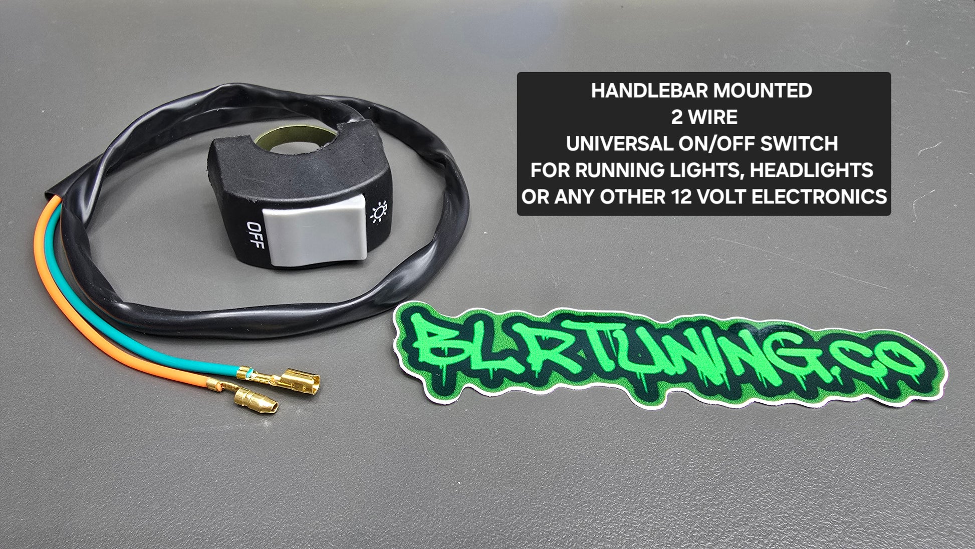 ON OFF SWITCH 7/8 HANDLEBAR MOUNTED 12 VOLT UNIVERSAL LIGHT SWITCH ...