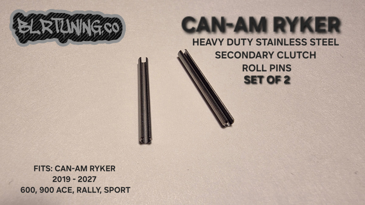 CAN-AM RYKER HEAVY DUTY STAINLESS STEEL SECONDARY CLUTCH ROLL PINS - FOR SECURING THE ROLL PIN BOLTS