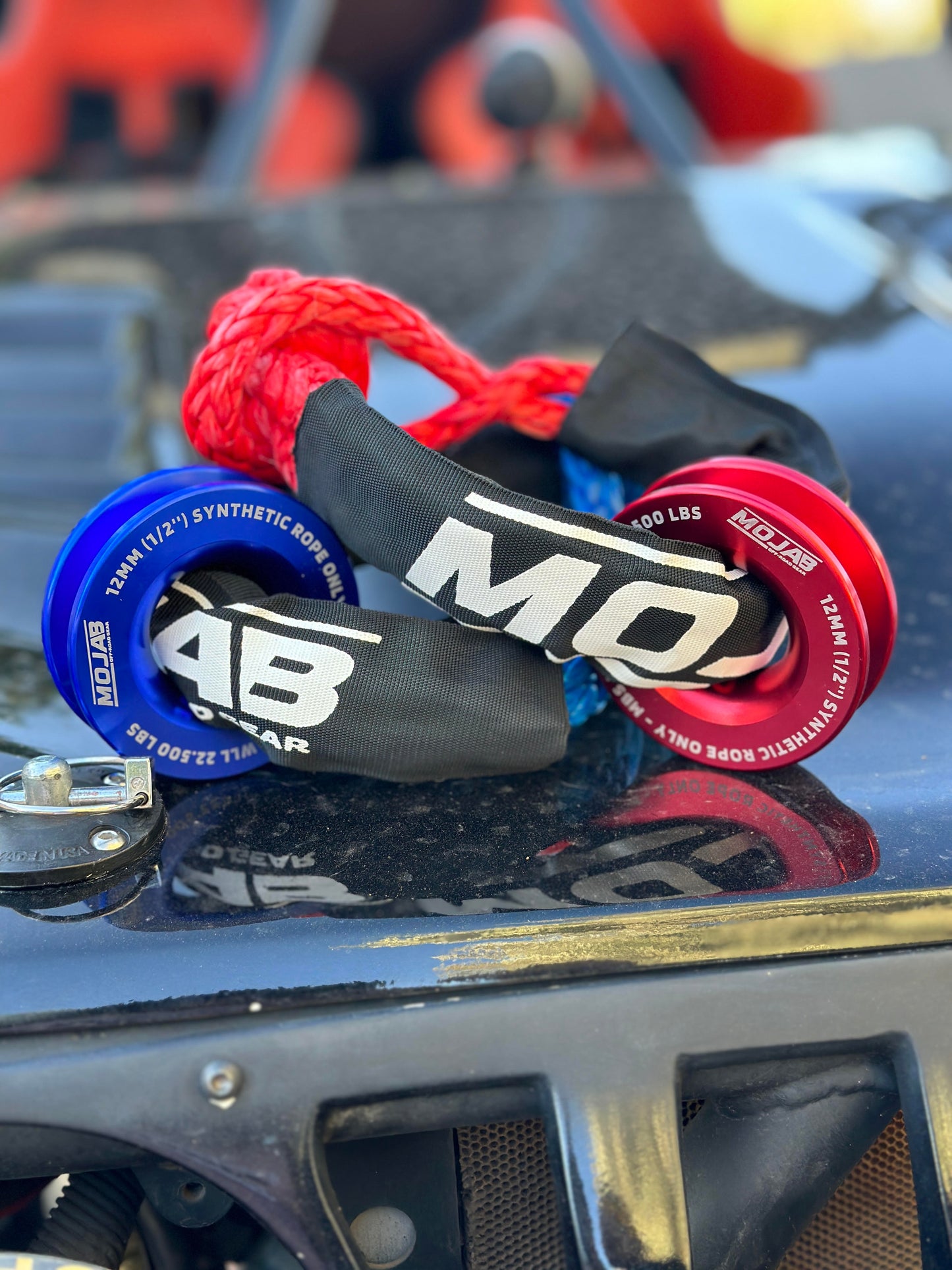 Soft Shackle 3/8'' x 24” with sleeve and bag (Set of 2 Shackles) (Lifetime Warranty)