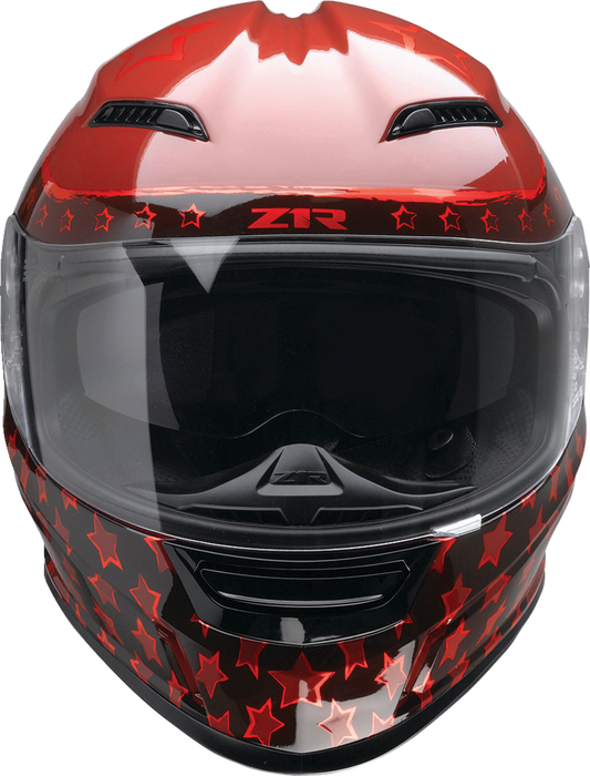 Z1R, Z1R Jackal Patriot Helmet in Red – Intermediate Oval Fit, 3XL