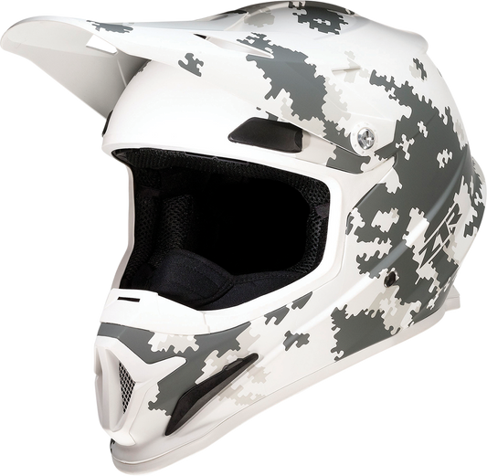 Z1R, Z1R Rise Snow Helmet - Digi Camo White/Gray, 2XL - Injection Molded Polycarbonate Shell with Open Flow Ventilation