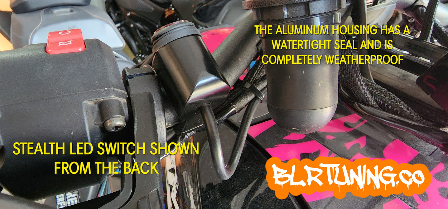 MANILLAR BLR TUNING STEALTH MONTADO EN APAGADO INTERRUPTOR ILUMINADO DE 12 VOLTIOS