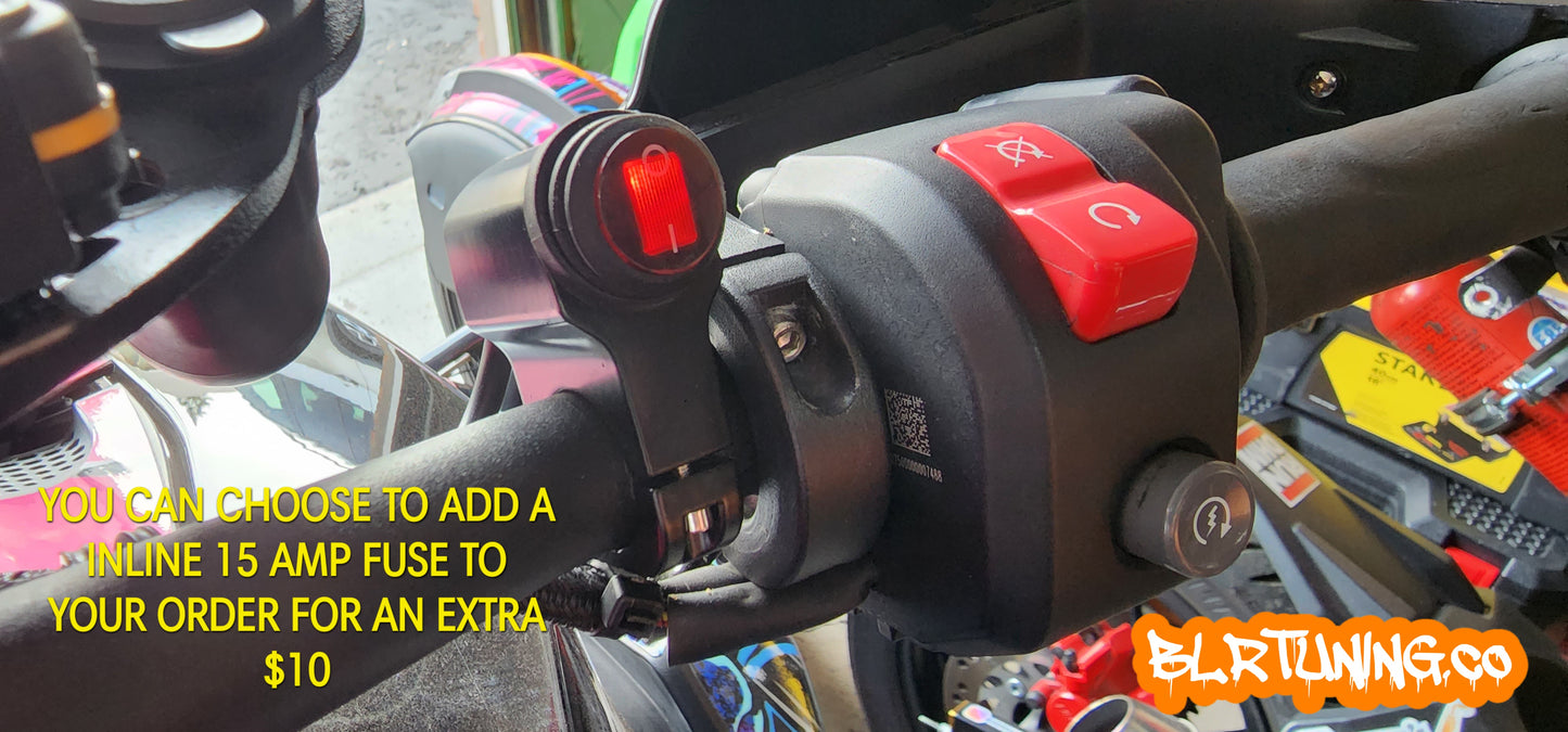 MANILLAR BLR TUNING STEALTH MONTADO EN APAGADO INTERRUPTOR ILUMINADO DE 12 VOLTIOS