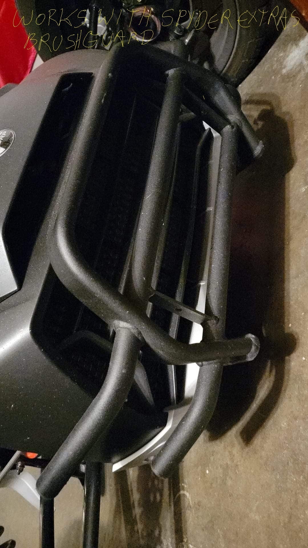 Works with spyder extras brush guard