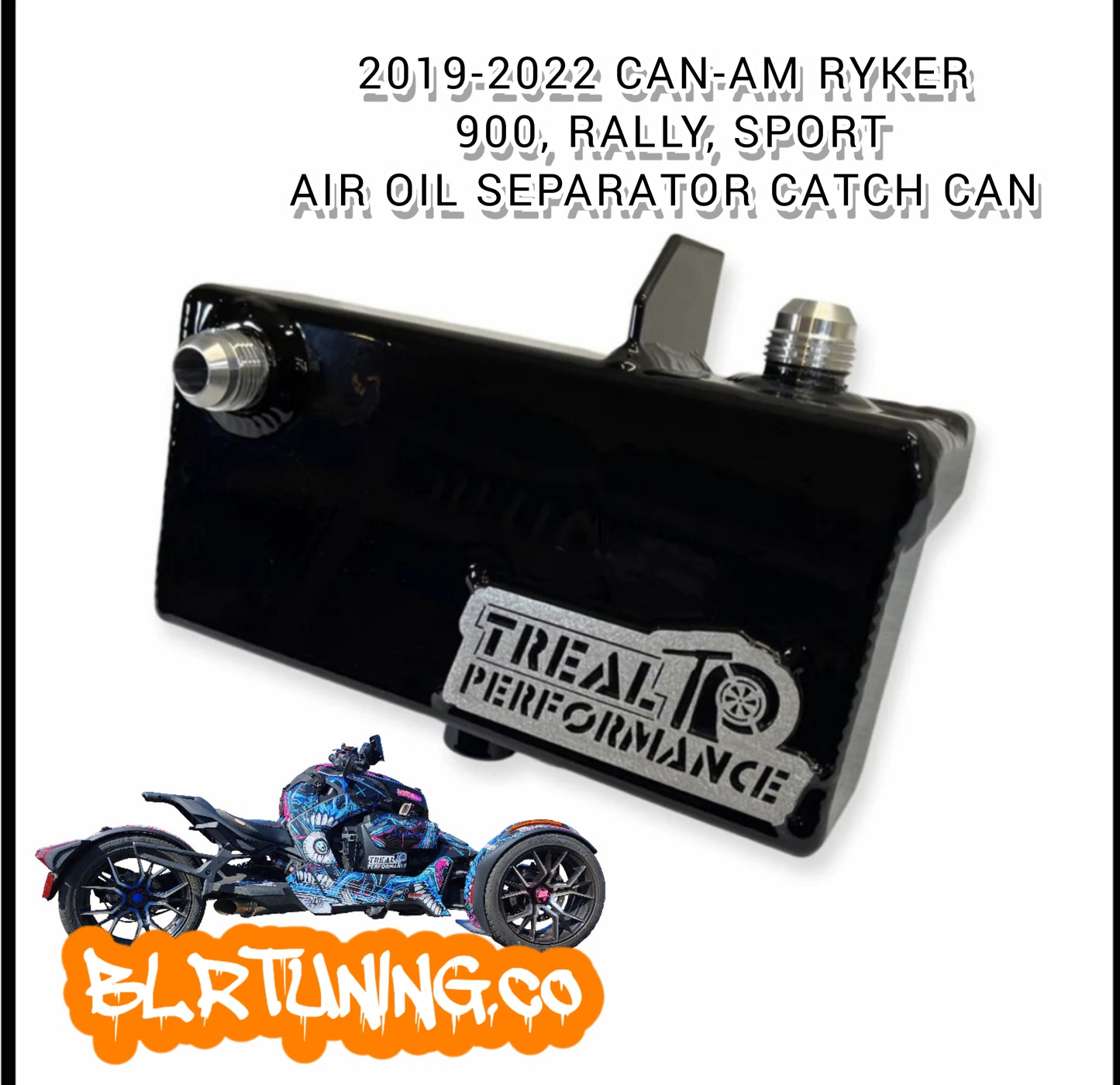 TREAL PERFORMANCE 2019-2024 CAN-AM RYKER 900, RALLY, SPORT AIR OIL SEPARATOR CATCH CAN