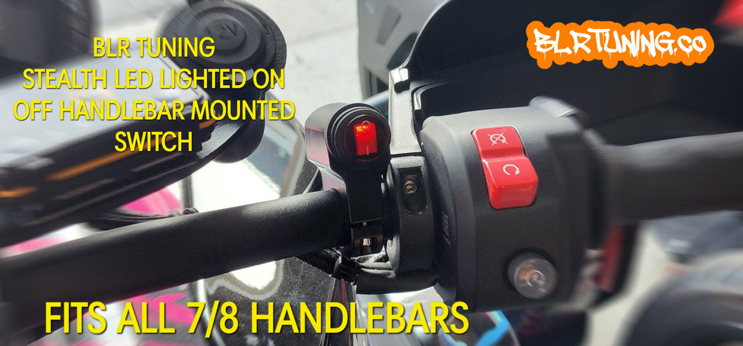 MANILLAR BLR TUNING STEALTH MONTADO EN APAGADO INTERRUPTOR ILUMINADO DE 12 VOLTIOS