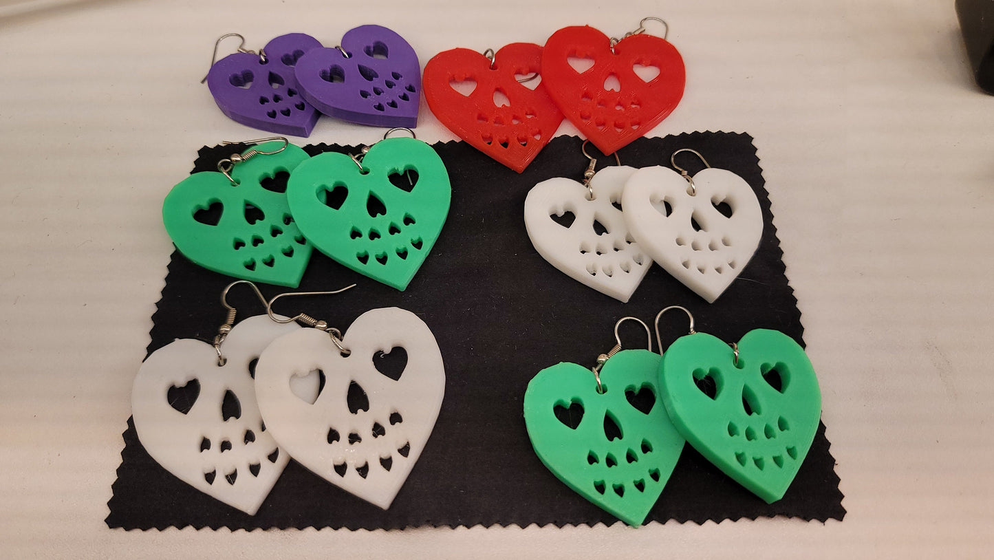 HEART SKULL EARRINGS